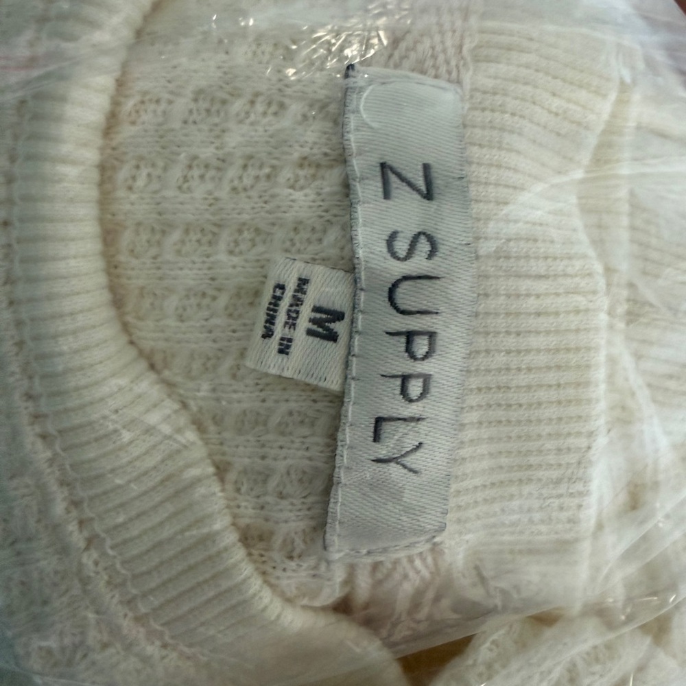 Z Supply Cream Crew Neck Sweater - Picture 6 of 6